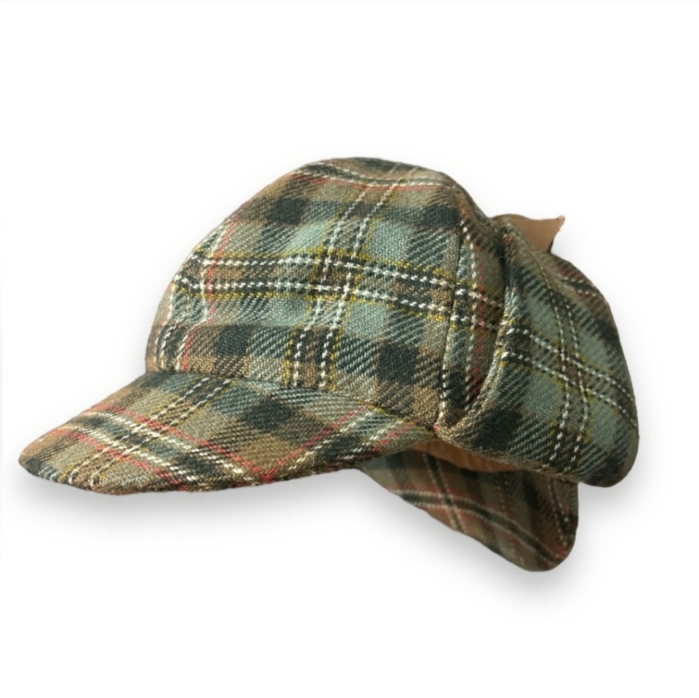 LOCHCARRON Wool Tweed Deerstalker Sherlock Holmes Hat VINTAGE